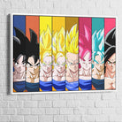 Tableau Dragon Ball Multi Cadre blanc