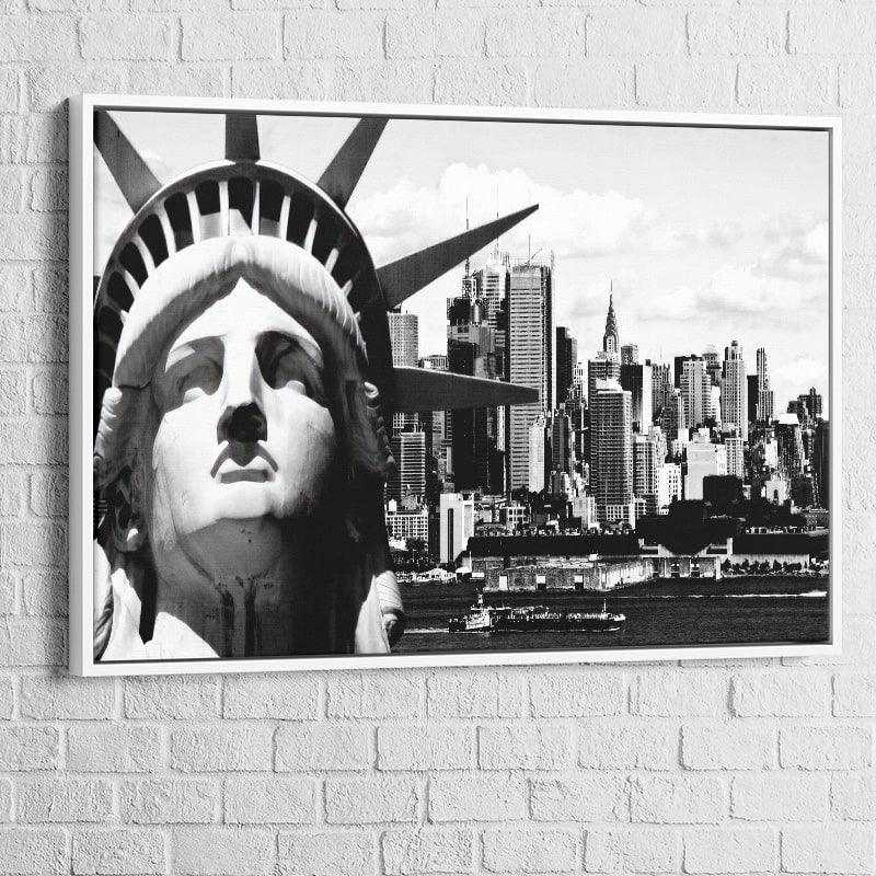 Tableau New York Noir et Blanc Liberty - Montableaudeco