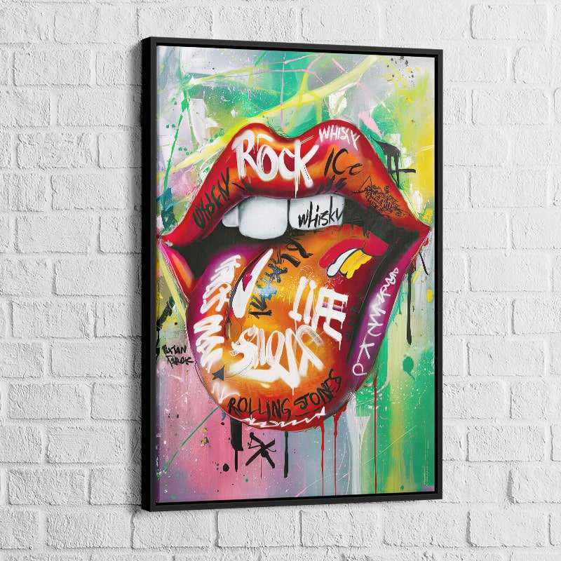 Tableau Street Art | Rolling Stones| Les Promos -20% b