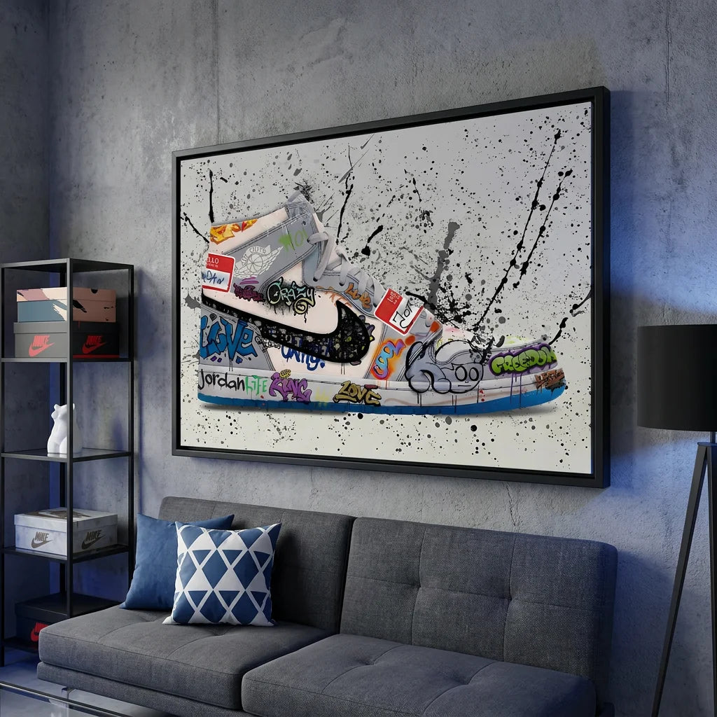 Tableau Air Dior King avec chaussure graffiti