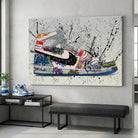 Tableau Air Dior King style sneaker graffiti