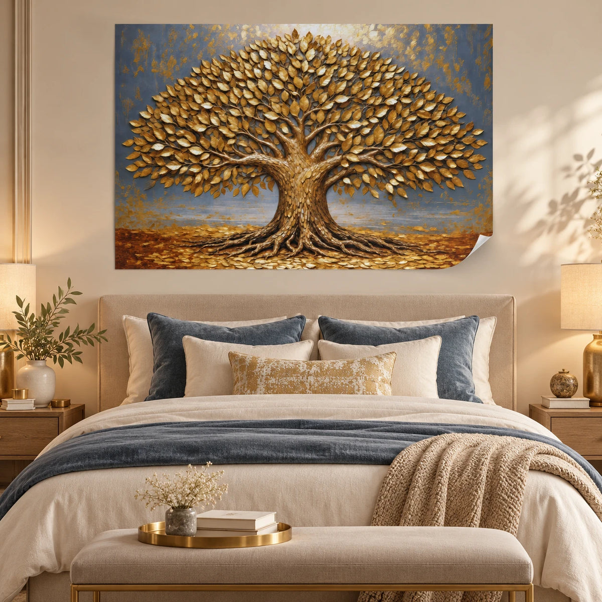 Tableau Arbre de Vie Or