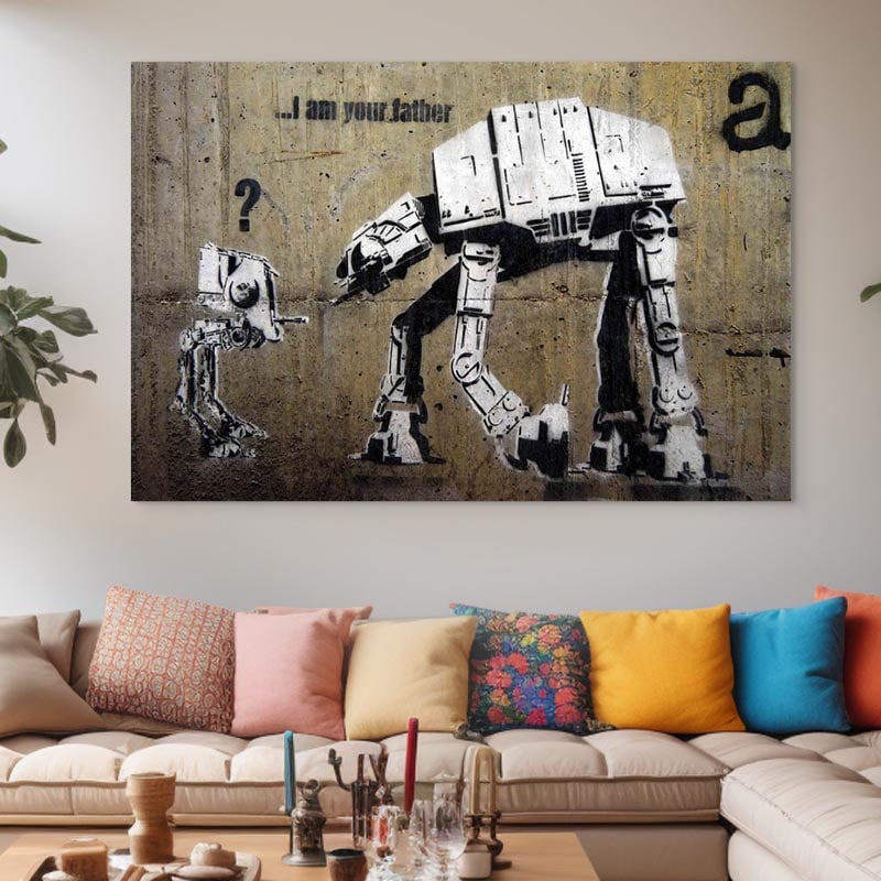 Tableau Banksy No Father Montableaudeco