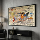 Tableau Basquiat 50 cent Piece 1983 style art brut contemporain