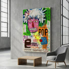 Tableau Basquiat Masterpiece 60-88 avec visage rose graphique