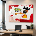 Tableau Basquiat Trumpet en Plexiglas – effet brillant et léger reflet