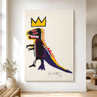Tableau Basquiat couronne jaune art contemporain
