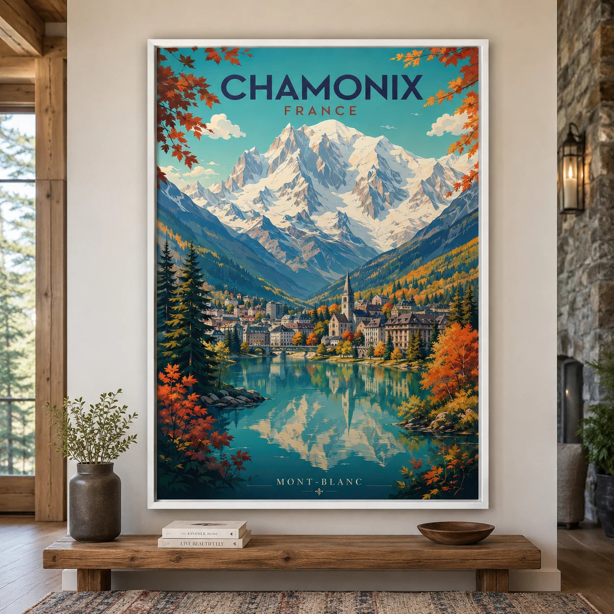Tableau Chamonix Mont Blanc décoration murale montagne