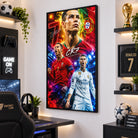 Tableau Cristiano Ronaldo CR7 dans une pièce gaming football