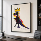 Tableau Dinosaur Crown style Basquiat décoration murale