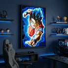 Tableau Dragon Ball Sangoku Attack avec aura bleue
