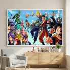Tableau Dragon Ball avec Sangoku Vegeta Piccolo et Gohan