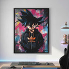Tableau Dragon Ball design urbain sur toile murale