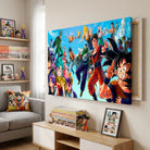 Tableau Dragon Ball en Famille avec personnages cultes