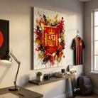 Tableau Espagne football aux couleurs rouge jaune et noir