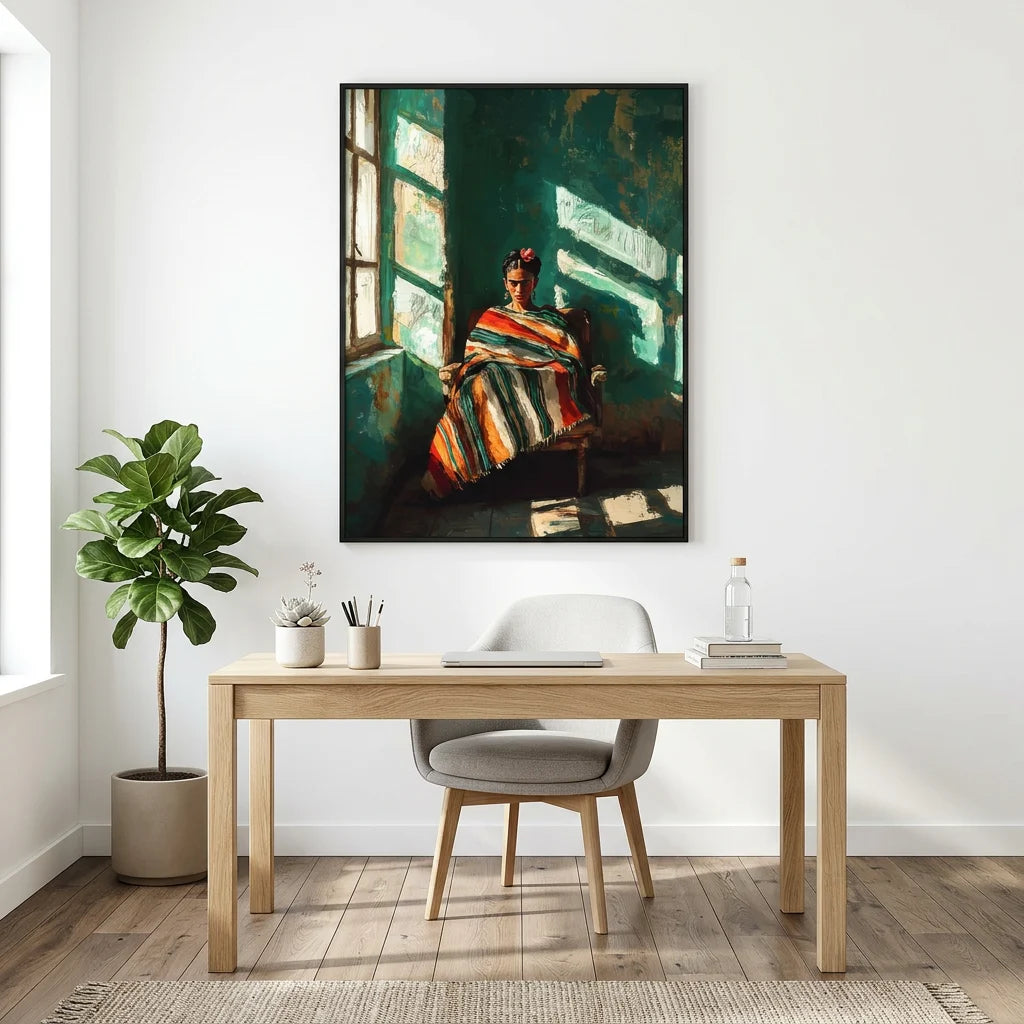 Tableau Frida Kahlo décoration murale bohème chic