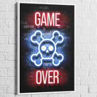 Tableau Gaming Game Over Néon d