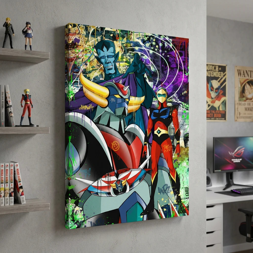 Tableau Goldorak Fan Collection avec personnages cultes