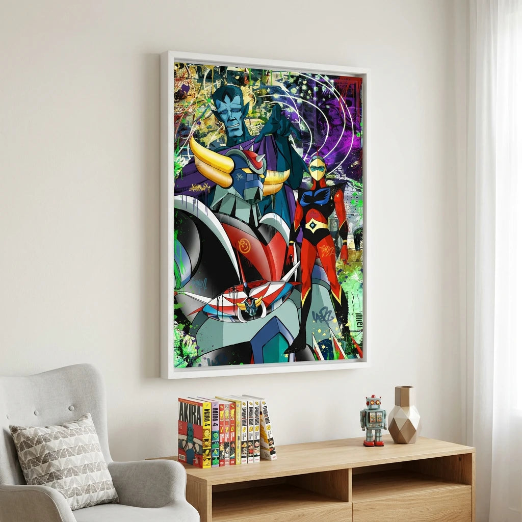 Tableau Goldorak Fan Collection style dessin animé vintage