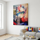 Tableau Goldorak design coloré inspiré pop art
