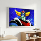 Tableau Goldorak horizontal style dessin animé rétro
