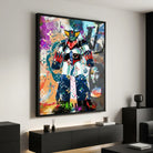 Tableau Goldorak street art avec ambiance mode et pop culture