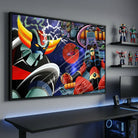 Tableau Goldorak style manga science-fiction dans l’espace