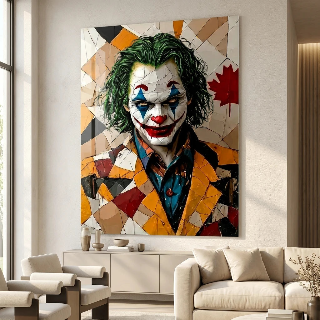 Tableau Joker coloré pour salon