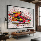 Tableau Jordan Freedom style sneaker graffiti