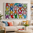 Tableau Keith Haring Acrobats II décoration murale colorée