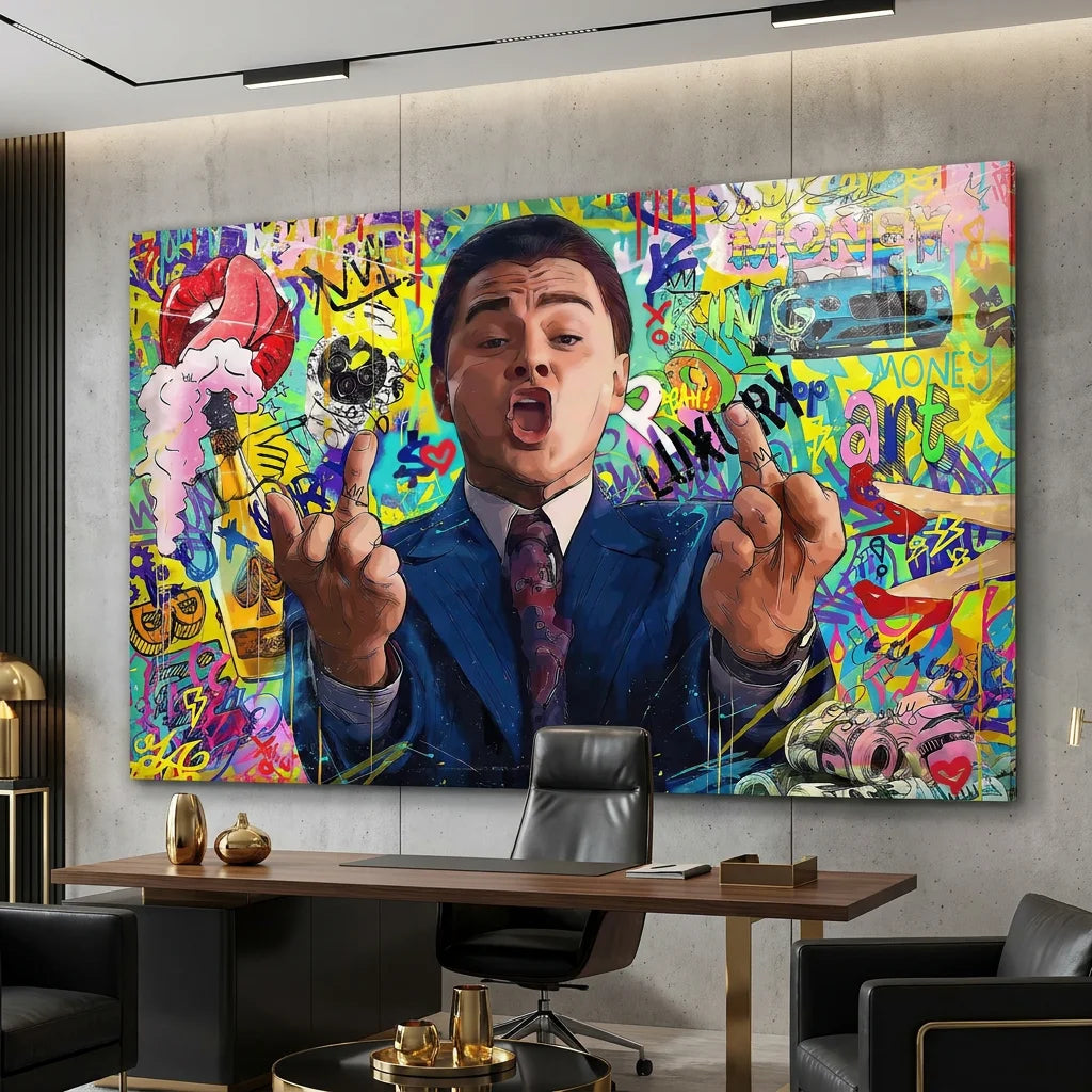 Tableau street art trader ambiance finance et argent
