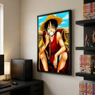 Tableau Luffy One Piece lumineux pour bureau gaming