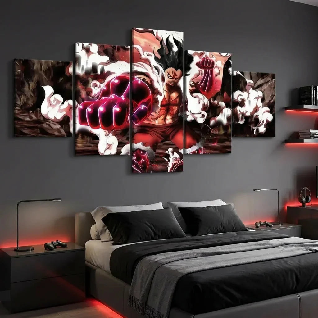 Tableau Manga One Piece Gear Fourth en 5 panneaux