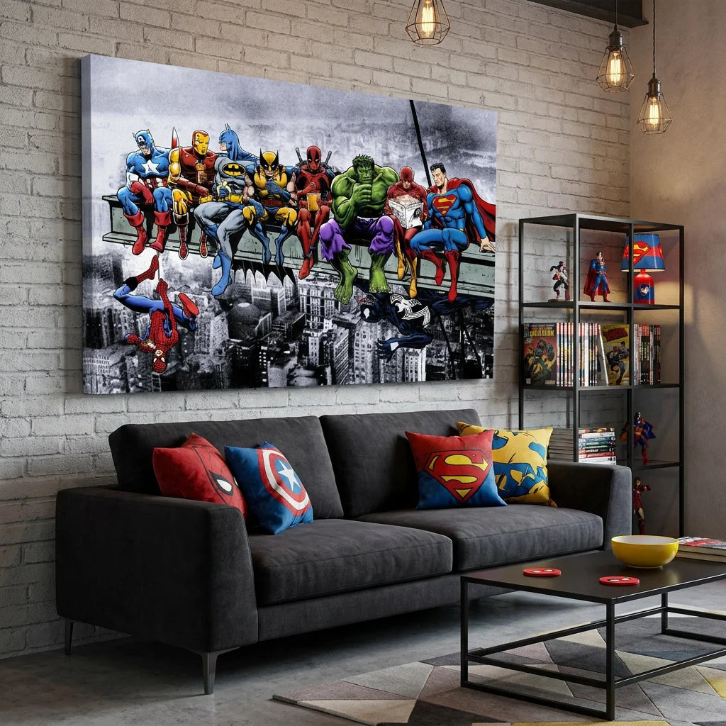 Tableau Marvel Super Héros No Job décoration pop culture