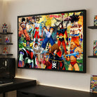 Tableau Mes Super Héros 80 avec personnages cultes rétro