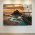 Tableau Mont Saint-Michel plexiglas brillant, couleurs éclatantes et finition premium