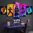 Tableau Naruto 5 Parties Spectre des Shinobi Éclat de Couleurs