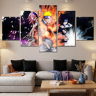 Tableau Naruto 5 parties ambiance manga japonaise