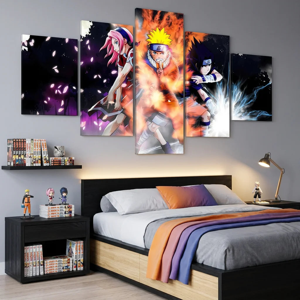 Tableau Naruto L’Esprit en 5 panneaux