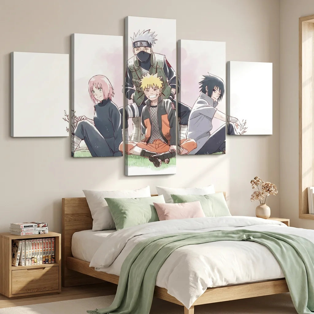 Tableau Naruto Souvenirs de Konoha décoration murale zen