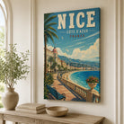 Tableau Nice Côte d’Azur – affiche vintage de la Promenade des Anglais