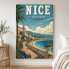 Tableau Nice Côte d’Azur dans un salon moderne