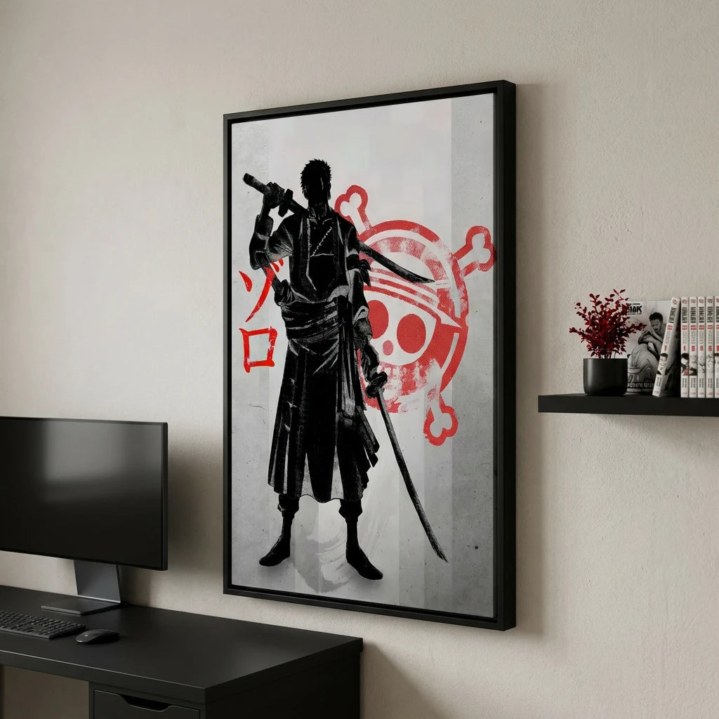 Tableau ONE PIECE Luffy Zoro Sanjî pour déco geek moderne