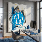 Tableau Olympique de Marseille graffiti urbain