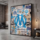 Tableau Olympique de Marseille street art moderne