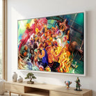 Tableau One Piece Luffy and Friends style anime japonais