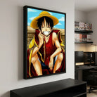 Tableau One Piece Luffy coloré pour chambre geek