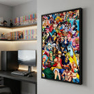 Tableau One Piece On est tous là style manga japonais