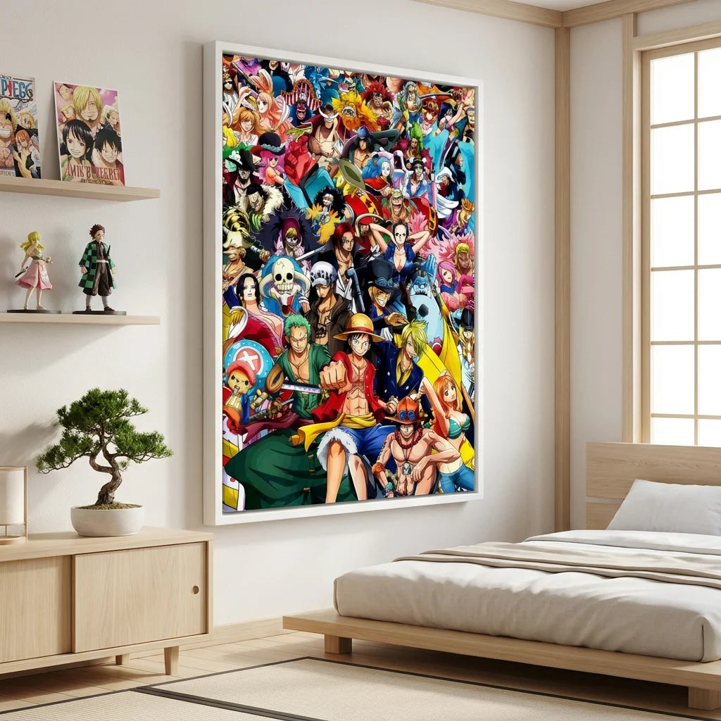 Tableau One Piece coloré pour fan d’anime et manga