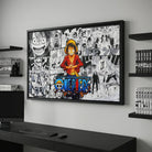Tableau One Piece style bande dessinée manga noir et blanc